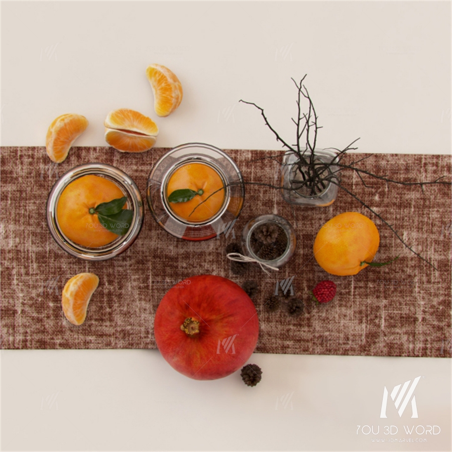 orange and apple set 